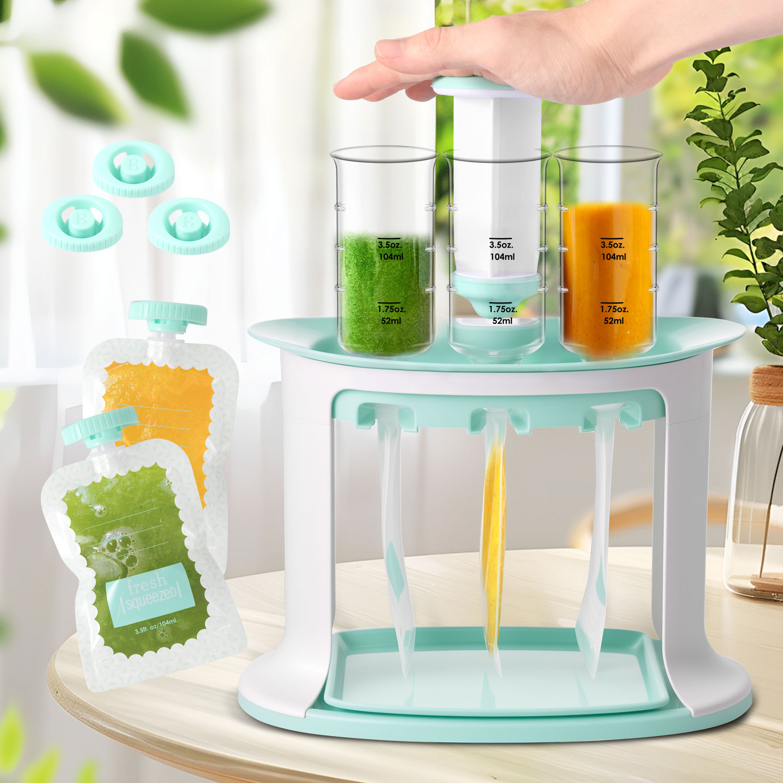 Baby Food Pouches 1 Year Old - Estação de aperto para bebê, fabricante