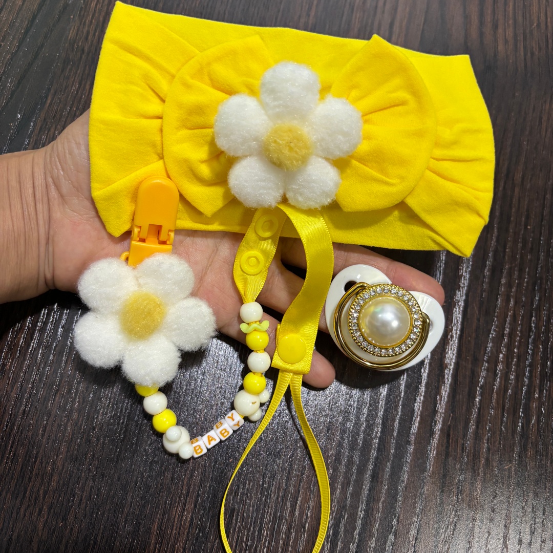 Baby Food Pacifier - Faixa de cabelo para bebê, chupeta