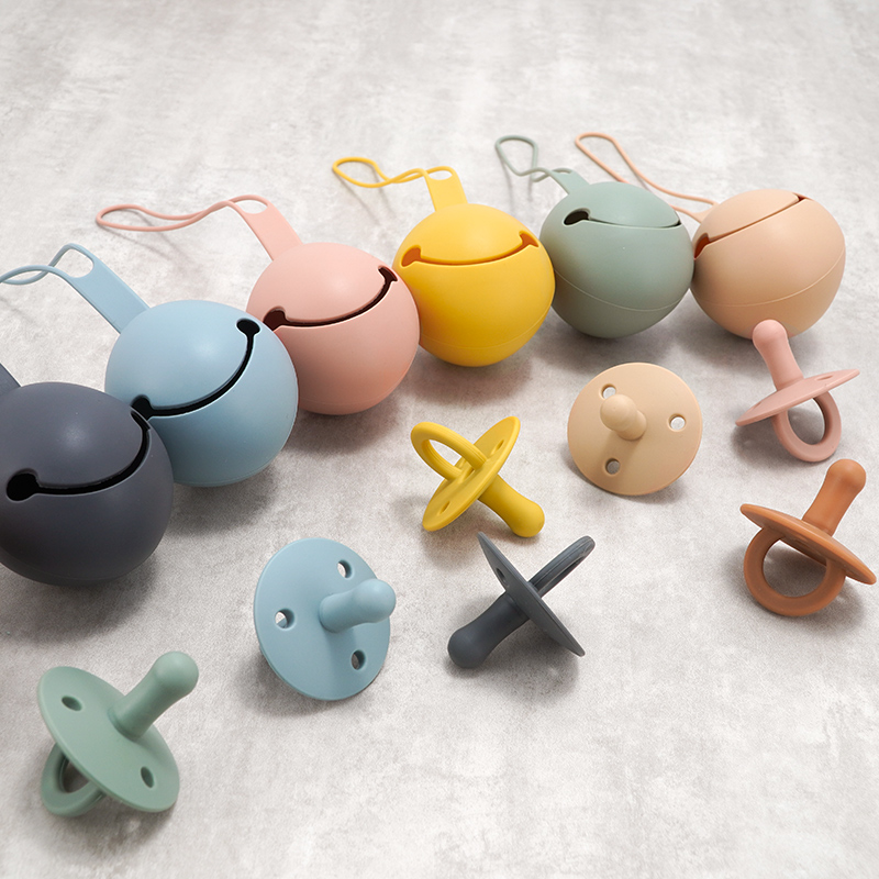 Baby Food Pacifier - Chupeta de silicone para bebês, com
