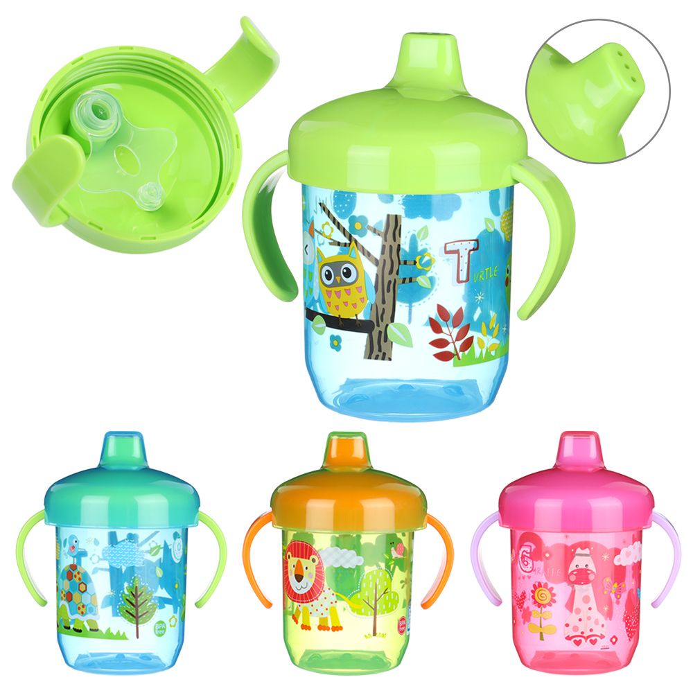 Baby Food Jars With Lids - Bebê aprendendo beber copo com alça