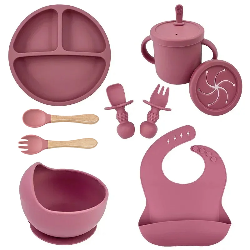 Baby Food Diet - Conjunto de prato infantil de silicone