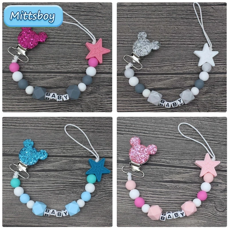 Baby Food Pacifier - Novo nome personalizado bebê mordedor pulseira