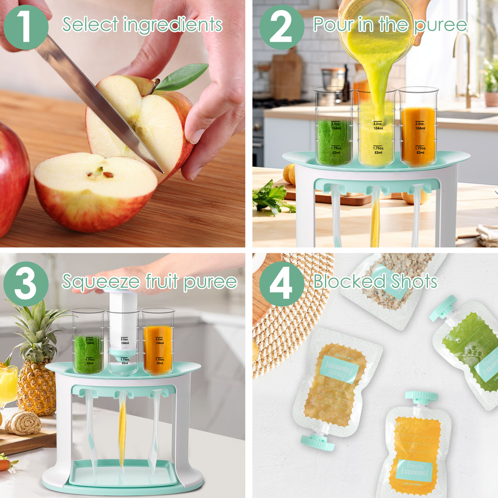 Estação de aperto para bebê, f - Baby Food Pouches 1 Year Old avaliação e preço