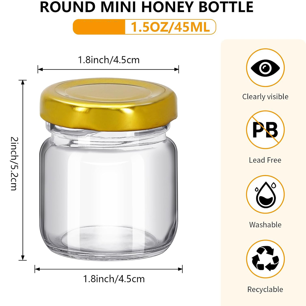 Frascos de Mel Mini Redondos T - Baby Food Jars With Lids avaliação e preço