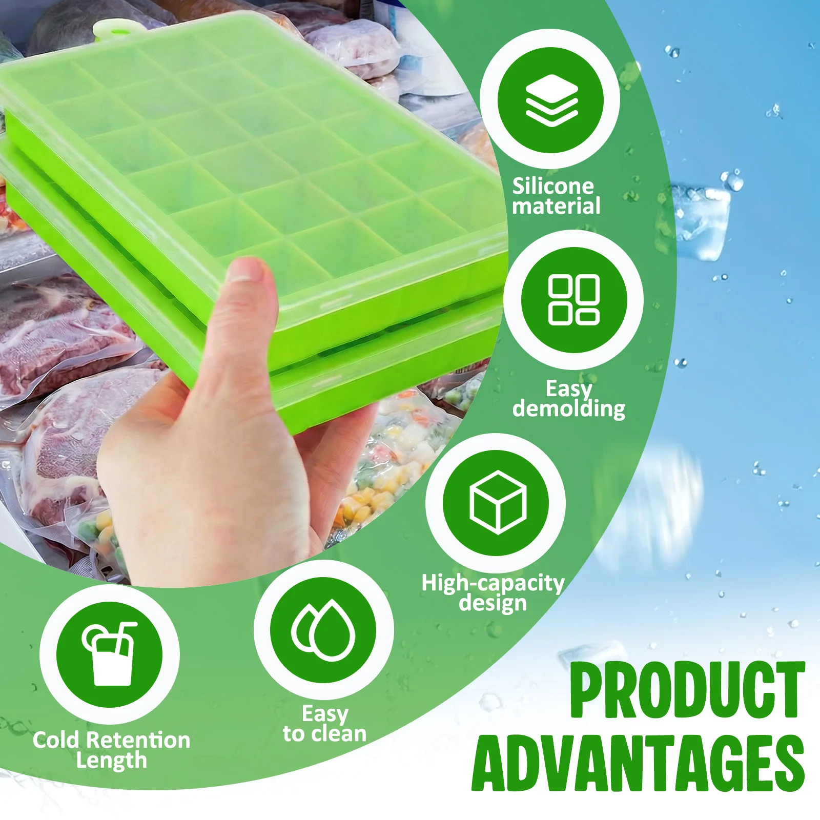 Forma de Gelo de Silicone Empi - Baby Food Freezer Tray avaliação e preço