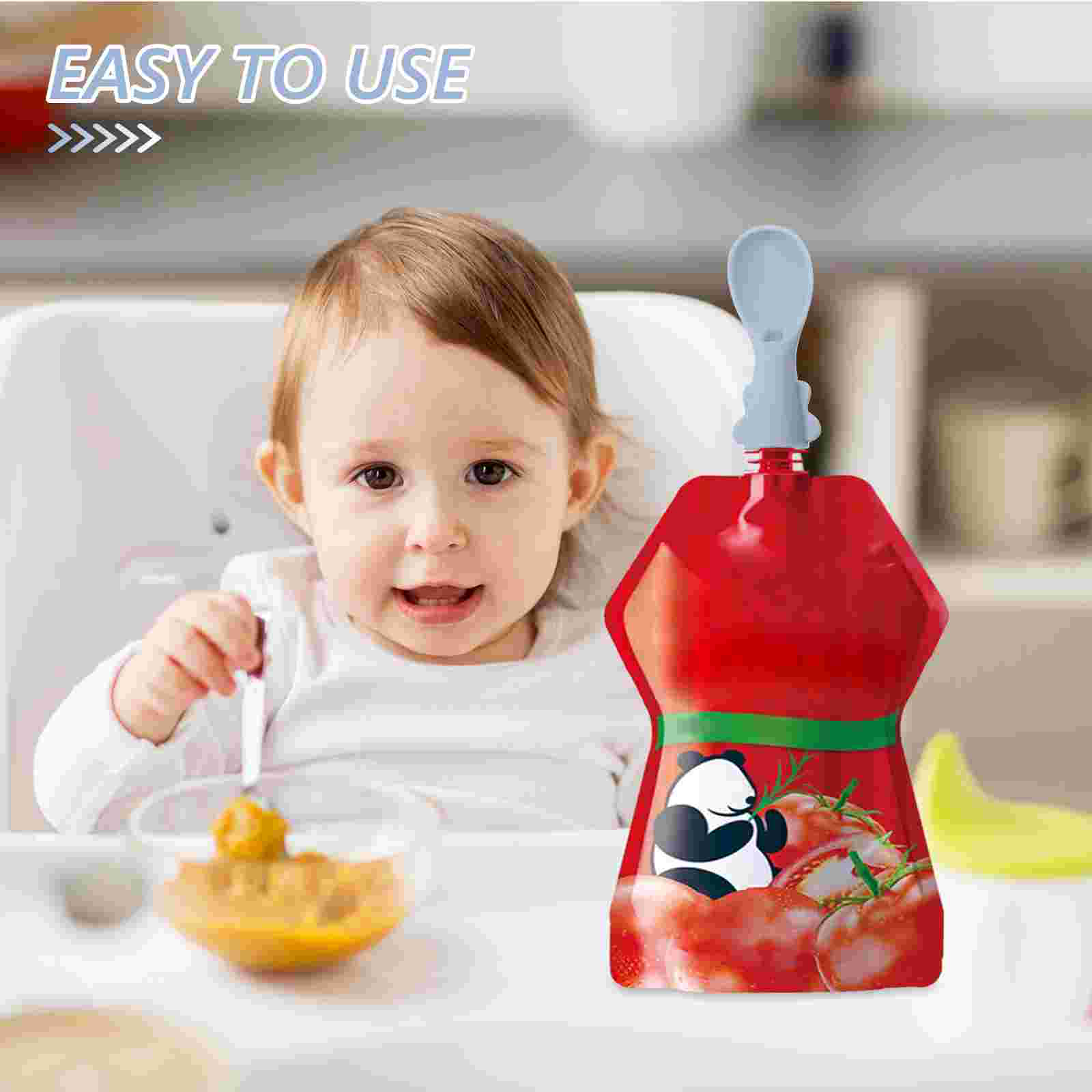 4 pçs saco do bebê colher conj - Baby Food Pouches 1 Year Old avaliação e preço