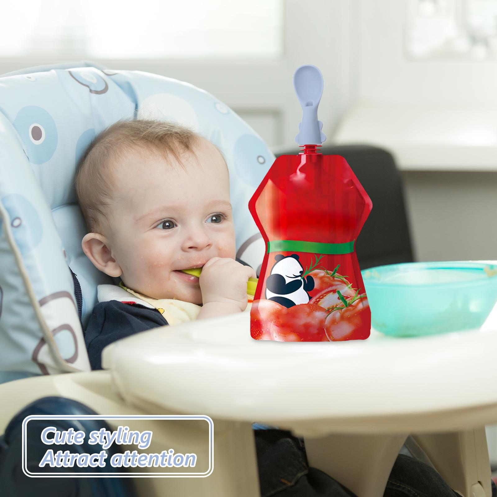 4 pçs saco do bebê colher conj - Baby Food Pouches 1 Year Old avaliação e preço