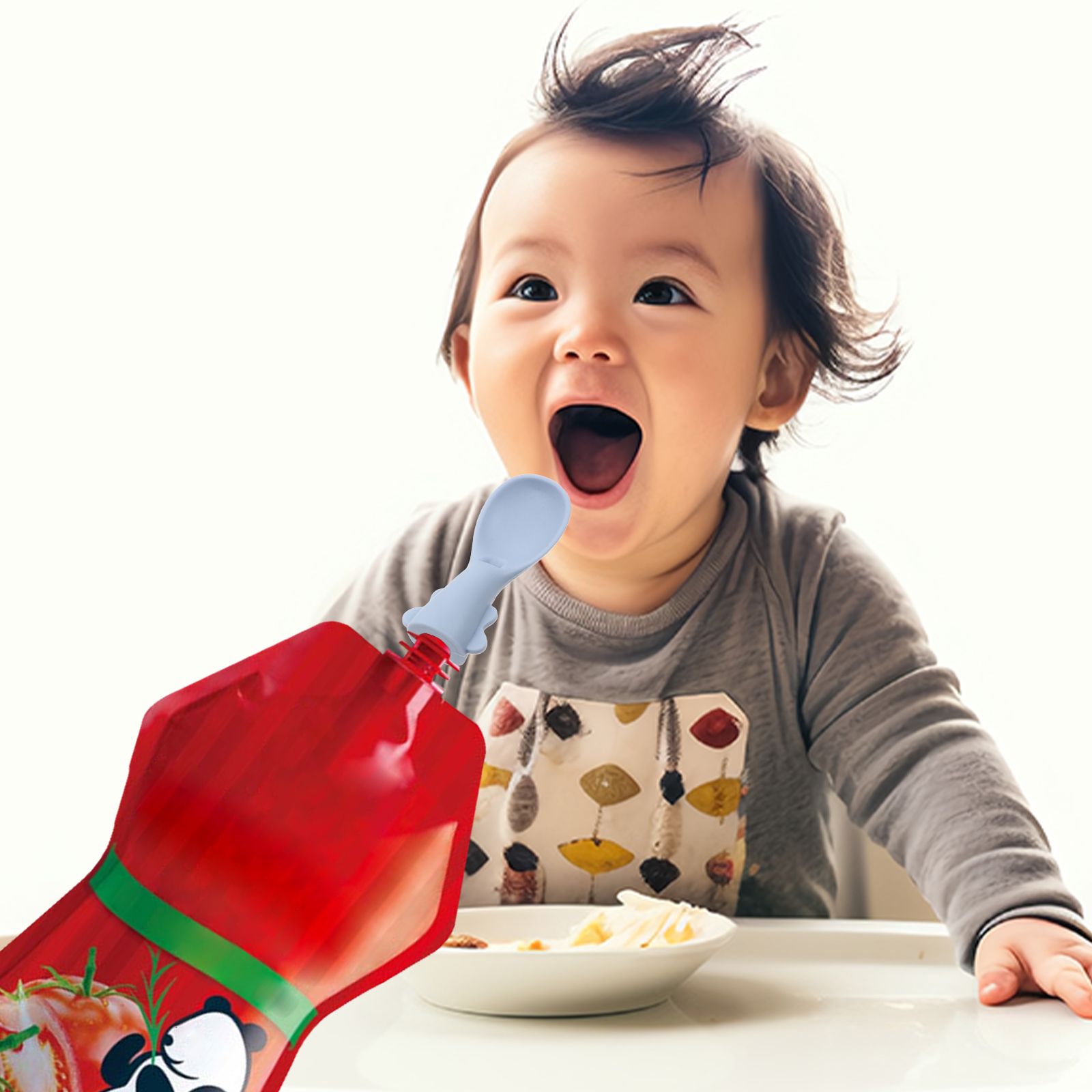 4 pçs saco do bebê colher conj - Baby Food Pouches 1 Year Old avaliação e preço