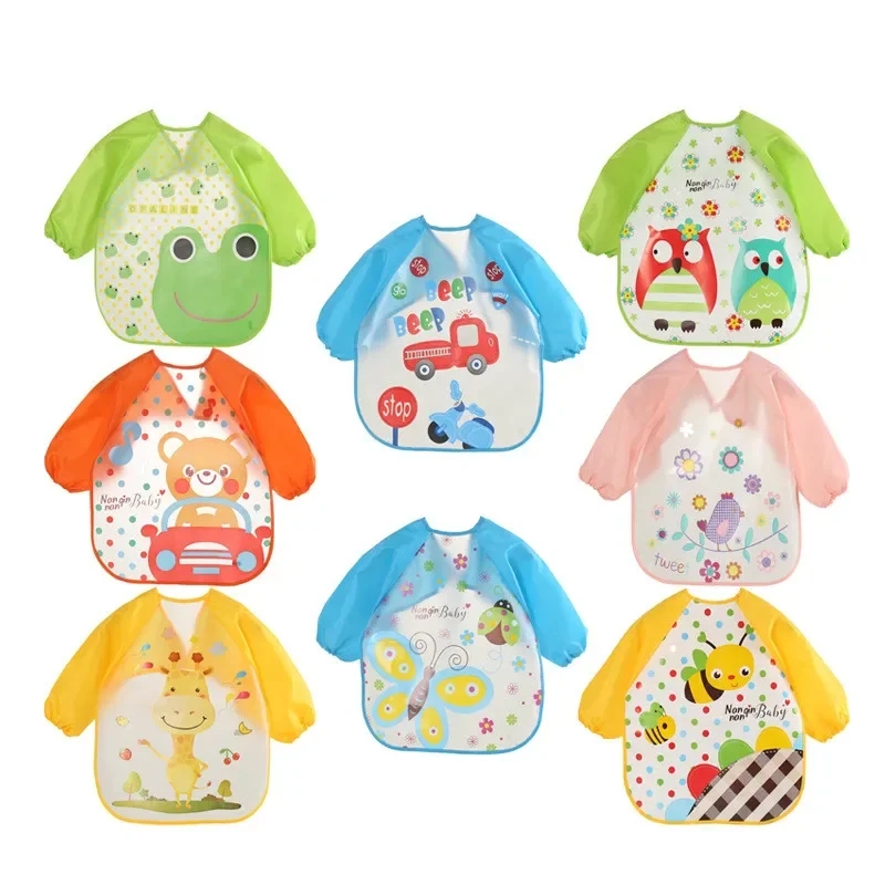 Babadores de bebê de manga lon - Baby Food Quantity avaliação e preço