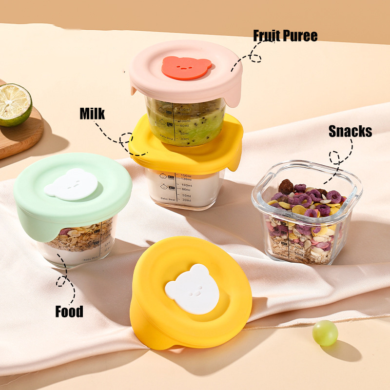 Frascos de vidro para armazena - Baby Food Jars With Lids avaliação e preço