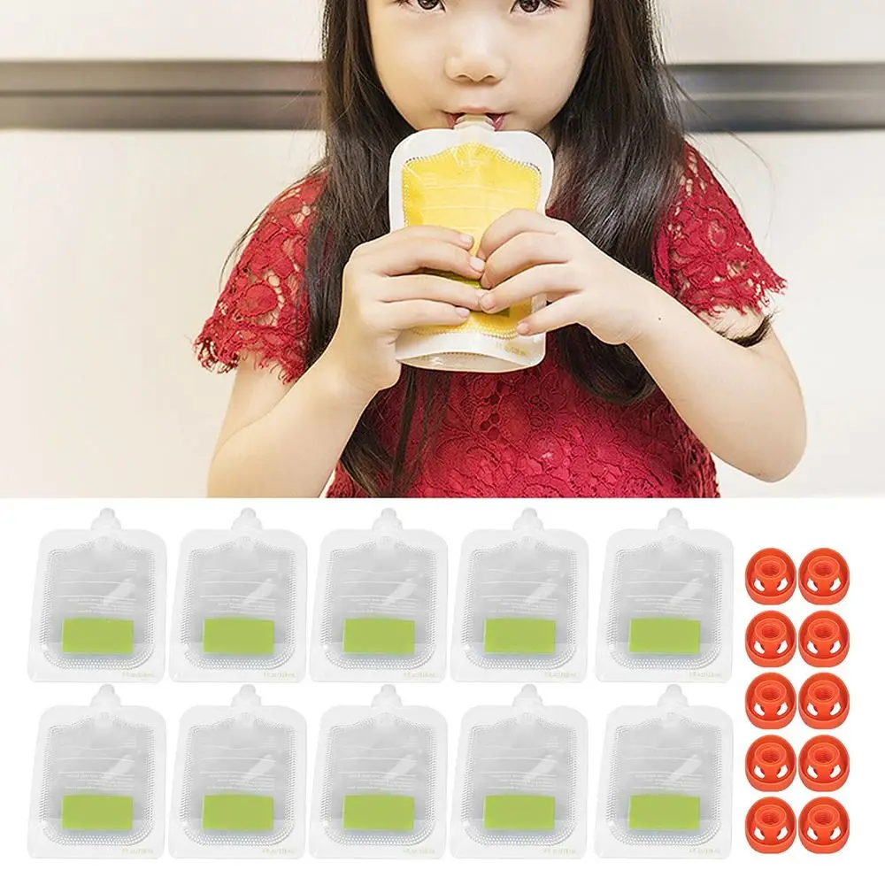 10 pçs reutilizável comida com - Baby Food Pouches 1 Year Old avaliação e preço